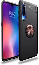 lenuo schokbestendige TPU-hoes voor Xiaomi Mi 9, met onzichtbare houder (zwart goud)