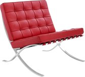 Barcelona Chair + Hocker - Vintage Bruin - Paviljoen - Design | bol.com