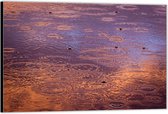 Dibond –Druppels in het Water– 60x40 Foto op Aluminium (Wanddecoratie van metaal)