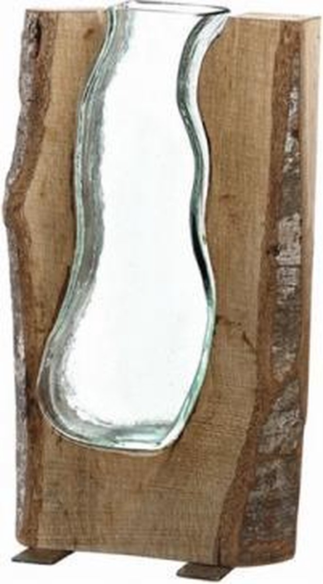 Leonardo Casolare Vaas met hout 36 cm