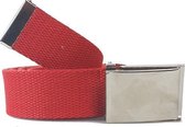 Canvas Broekriem - Stofriem - 2 Pak - Zwart Rood