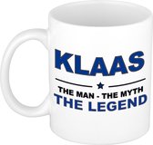 Klaas The man, The myth the legend cadeau koffie mok / thee beker 300 ml