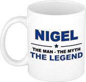 Nigel The man, The myth the legend cadeau koffie mok / thee beker 300 ml