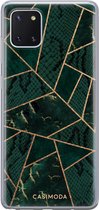 Samsung Note 10 Lite hoesje siliconen - Abstract groen | Samsung Galaxy Note 10 Lite case | multi | TPU backcover transparant