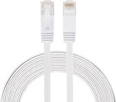2M Ethernet Netwerk Kabel CAT6 | Gold Plated |  Wit / White |  Tot 1GBps | Platte RJ45 LAN Kabel| Premium Kwaliteit