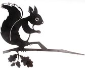 Art Bizniz décoration de jardin Lucky animal écureuil rouille métal - 288mm de large - 2mm d'épaisseur