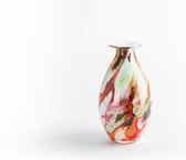 Design vaas Drop - Fidrio MIXED COLOURS - glas, mondgeblazen bloemenvaas - hoogte 30 cm