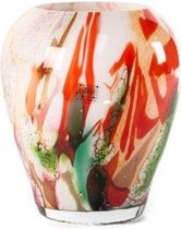 Design vaas Alore - Fidrio MIXED COLOURS - glas, mondgeblazen bloemenvaas - diameter 18 cm hoogte 22 cm