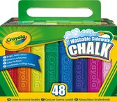 Crayola - 48 Stoepkrijt - Heldere en intense kleuren - Gemakkelijk te wassen