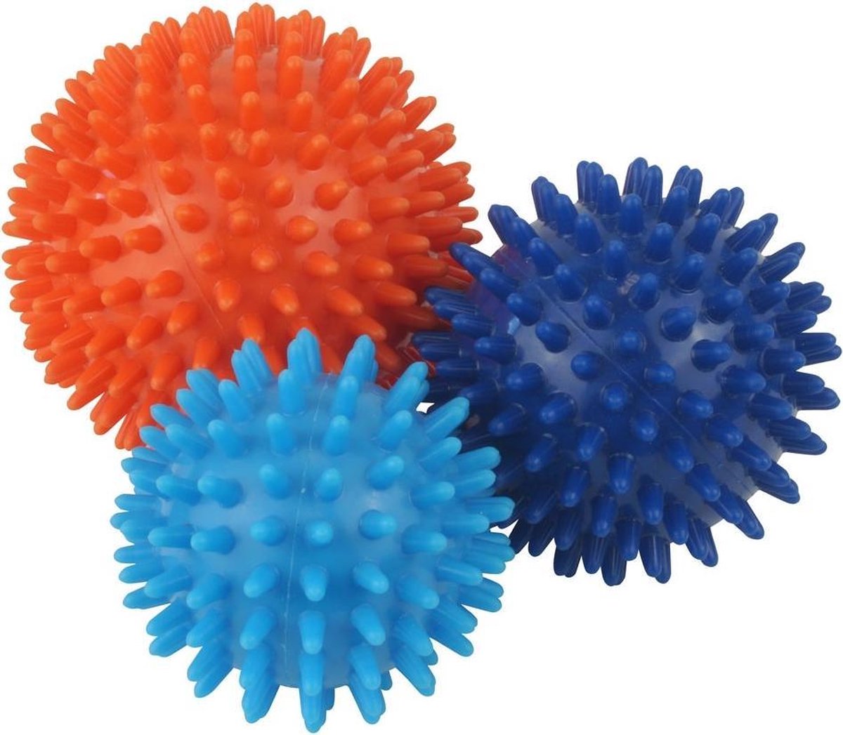 Urban Fitness Massageballen 6/7,5/9 Cm Oranje/blauw 3-delig