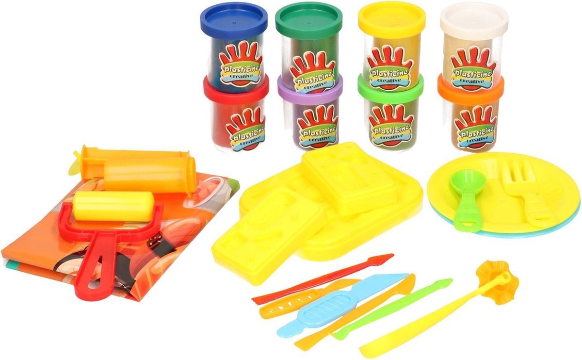 | Klei speelset sushi maken met 8 kleuren klei en Klei speelset sushi maken met 8 kleuren klei en accessoires