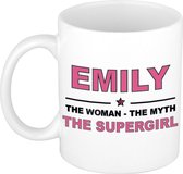 Emily The woman, The myth the supergirl cadeau koffie mok / thee beker 300 ml