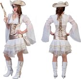 "Wit piraten kostuum voor dames  - Verkleedkleding - Medium"