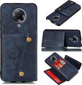 Voor Xiaomi Redmi K30 Pro PU + TPU schokbestendige magnetische beschermhoes met kaartsleuven (blauw)