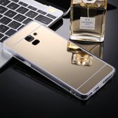 Voor Galaxy A8 + (2018) Acryl + TPU Galvaniseren Spiegel Beschermende Cover Case (Goud)