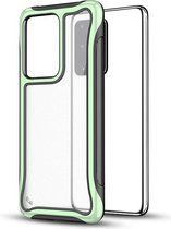 Voor Galaxy S20 + Blade Series Transparant acryl Beschermhoes (groen)