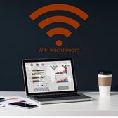 Muursticker Wifi -  Bruin -  100 x 84 cm  -  woonkamer  bedrijven  alle - Muursticker4Sale