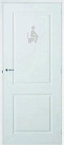 Deursticker Man Op Wc - Zilver - 20 x 30 cm - toilet raam en deurstickers - toilet alle