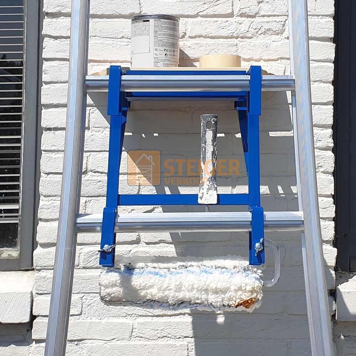 Draai vast gesponsord weg Ladderafhouder muurafhouder muurafhouder ladder blauw (sport 40 mm) |  bol.com
