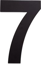 Huisnummer van geborsteld RVS Zwart 50cm nummer 7