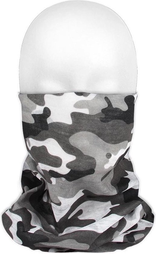 Multifunctionele morf sjaal city camouflage grijs - Voor volwassen -  Gezichts... | bol.com