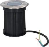 Grundig spotlight - outdoor - rond - RVS/ glas - spatwaterdicht - Ø 11 cm - max 35W