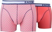 Zaccini - 2-Pack Boxershorts - Trendy Design - Uni - Koraal