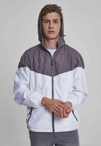 Urban Classics Windrunner jacket -L- 2-Tone Tech Grijs/Wit