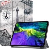 Apple iPad Pro 11 (2018/2020/2021) Tri-fold Hoes met Print Eiffeltoren