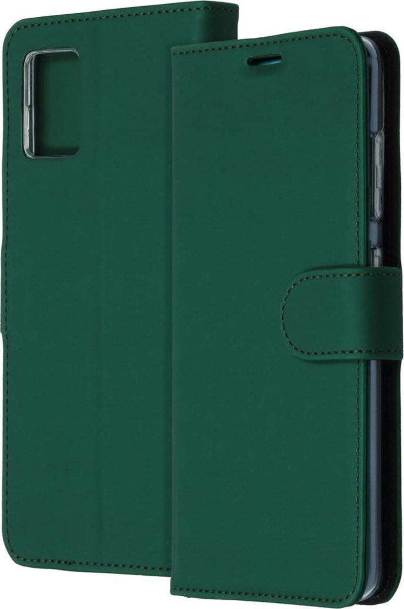 Samsung A71 hoesje bookcase - Samsung Galaxy A71 hoesje bookcase - hoesje Samsung A71 bookcase - A71 hoesje - hoesje A71 Samsung - Galaxy A71 hoesje - Kunstleer - Groen - Accezz Wallet Softcase Bookcase