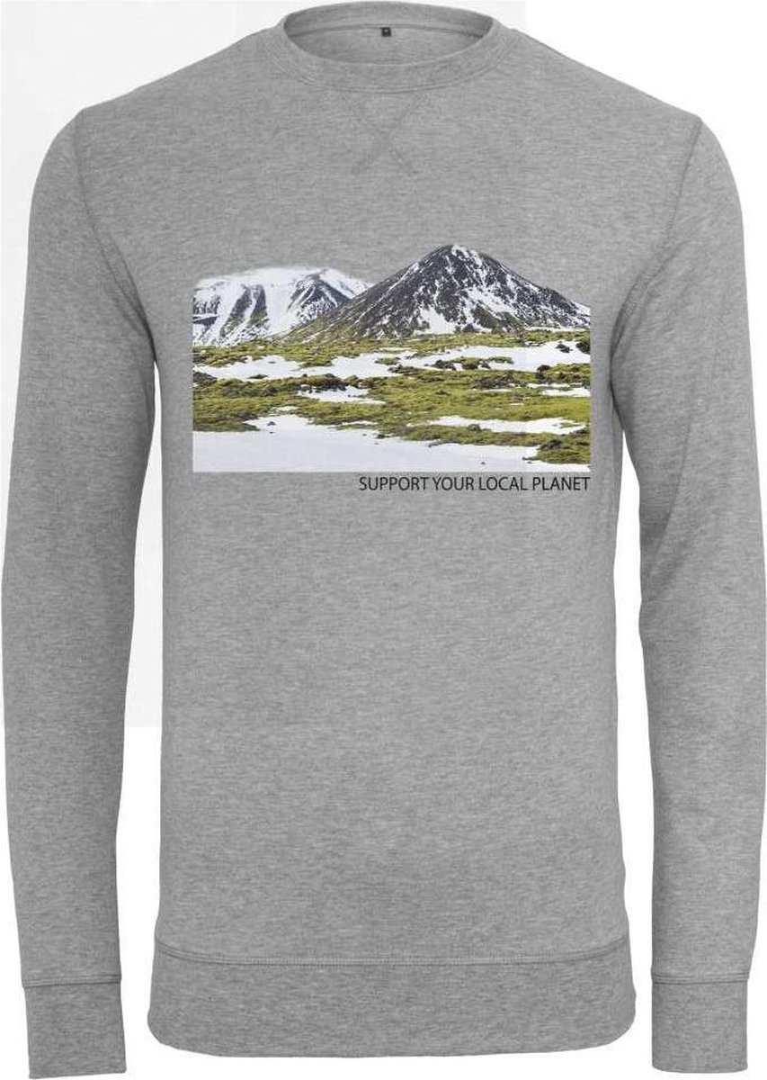 Urban Classics Longsleeve top -XS- Local Planet Grijs