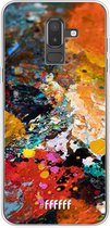 6F hoesje - geschikt voor Samsung Galaxy J8 (2018) -  Transparant TPU Case - Colourful Palette #ffffff