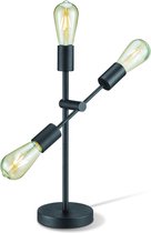Home Sweet Home - Industriële tafellamp Molecular - Zwart - 30.5/15/57,8cm - 3 lichts bedlampje - geschikt voor E27 LED lichtbron - gemaakt van Metaal