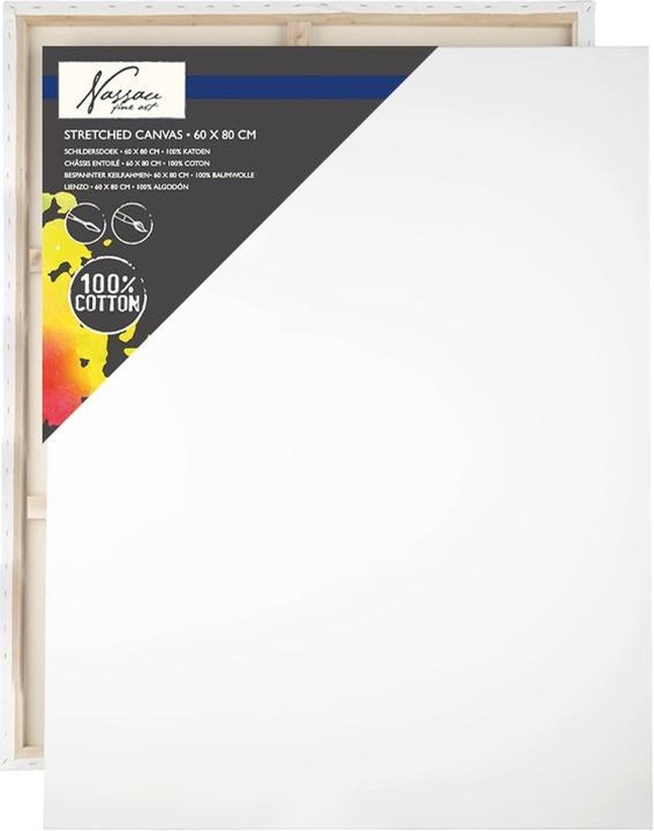 Afbeelding van product Merkloos / Sans marque  1x Canvas schilders doeken 60 x 80 cm - Hobby schilderdoek/paneel 100% katoen