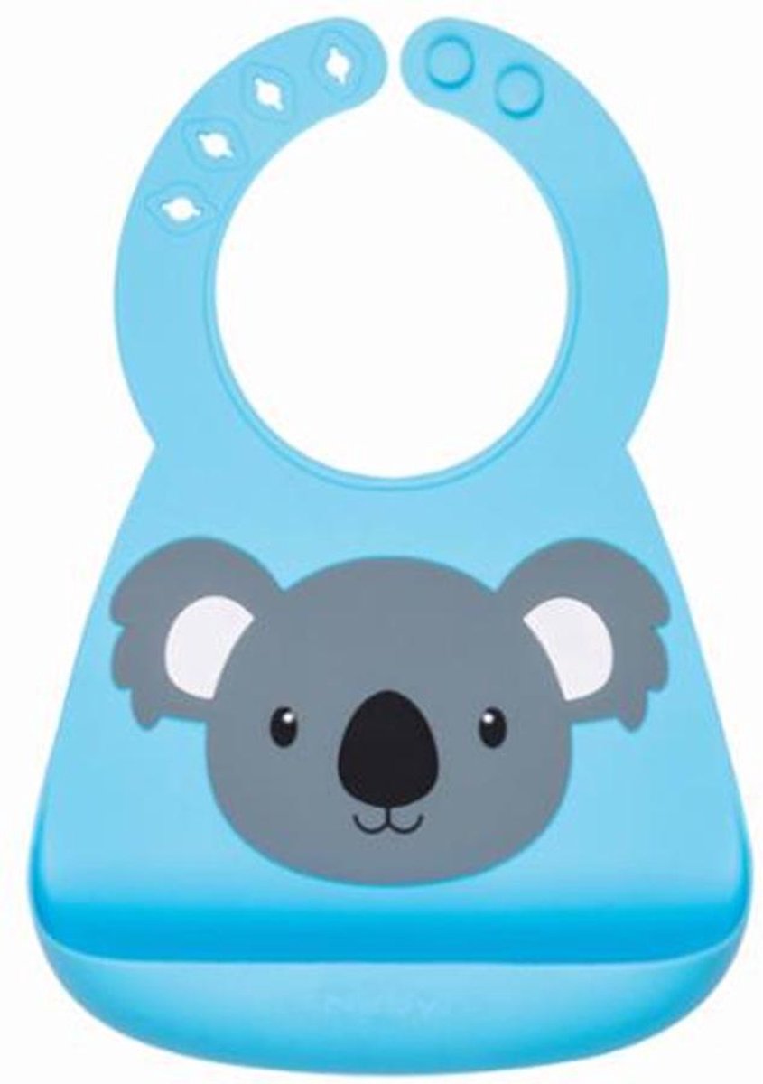 Nuby 3d-slabbetje Koala 25 X 19,9 Cm Siliconen Blauw