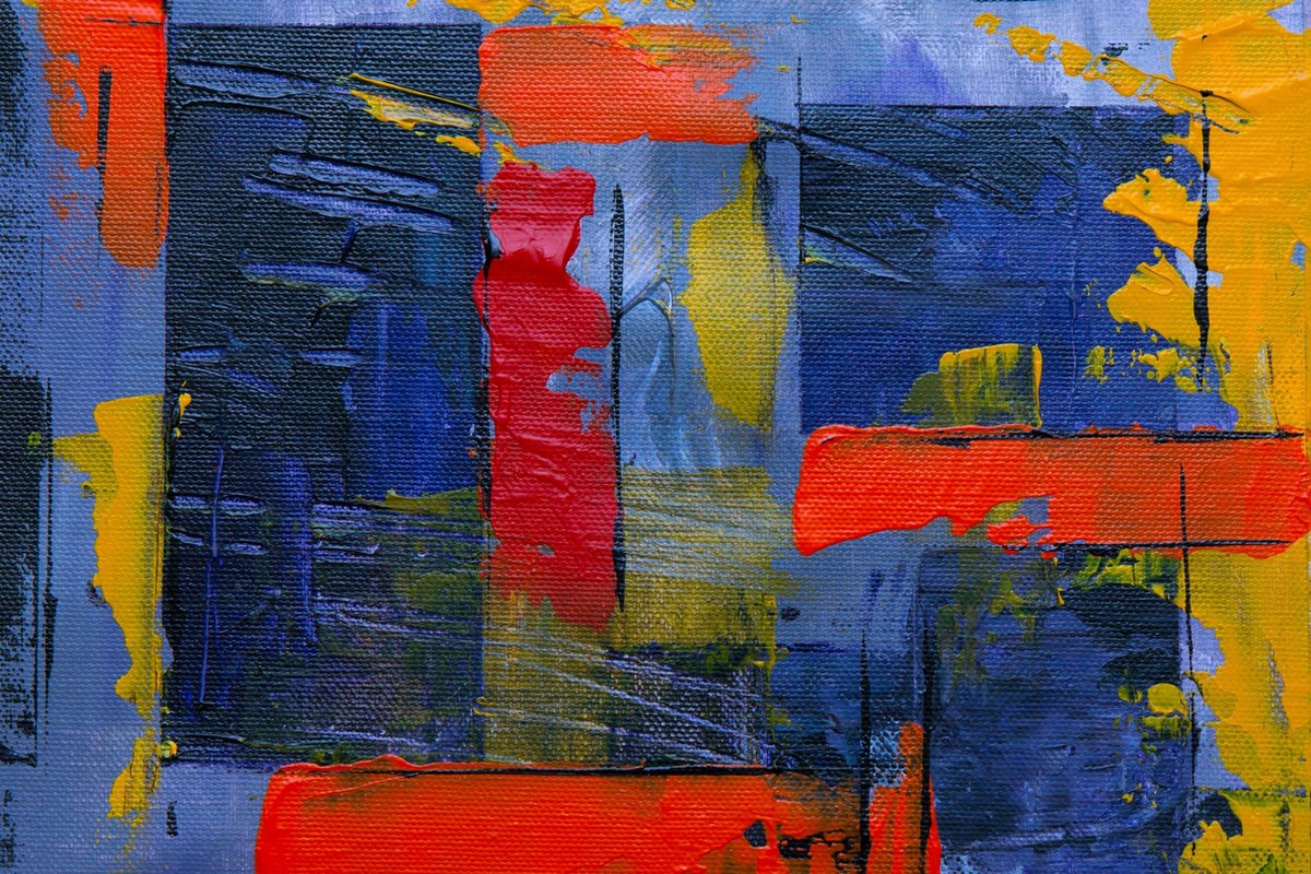 Canvasvooraandemuur.nl Abstract canvas voor aan de muur Multi