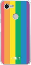 Google Pixel 3 Hoesje Transparant TPU Case - #LGBT #ffffff