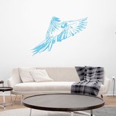 Muursticker Papegaai -  Lichtblauw -  80 x 54 cm  -  slaapkamer  woonkamer  dieren - Muursticker4Sale