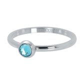 iXXXi jewelry vulring 1 Zirconia water blue zilver maat 21 (gewone ringmaat 23)