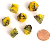 Fairydice Mini polydice set - Yellow/Black