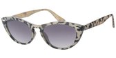 Beige cat eye  zonnebril | Dames/unisex | grijze lens