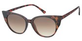 Bruine cat eye  zonnebril | Dames/unisex | grijze lens