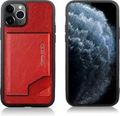 Rood hoesje van Pierre Cardin - Backcover - iPhone 11 Pro - Leather Series - Echt Leer - Pashouder