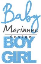 Marianne Design Creatables baby text boy & girlMarianne Design Creatables baby text boy & girl