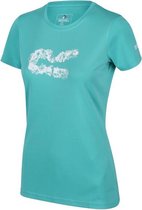 Regatta Fingal V Vochtdoorvoerend T-Shirt Met Grafische Opdruk Voor Dames Blauw