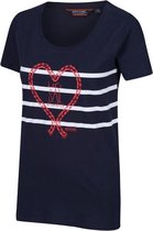Regatta Filandra IV Katoenen T-Shirt Voor Dames Marine Wit