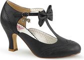 Pin Up Couture Pumps -39 Shoes- FLAPPER-11 US 9 Zwart
