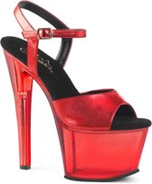 Pleaser Sandaal met enkelband, Paaldans schoenen -39 Shoes- SKY-309 Paaldans schoenen Roze