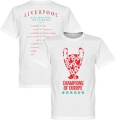 Liverpool Trophy Road to Victory Champions of Europe 2019 T-Shirt - Wit - XL