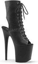 Pleaser Plateau Laarzen, Paaldans schoenen -37 Shoes- FLAMINGO-1016 Paaldans schoenen Zwart